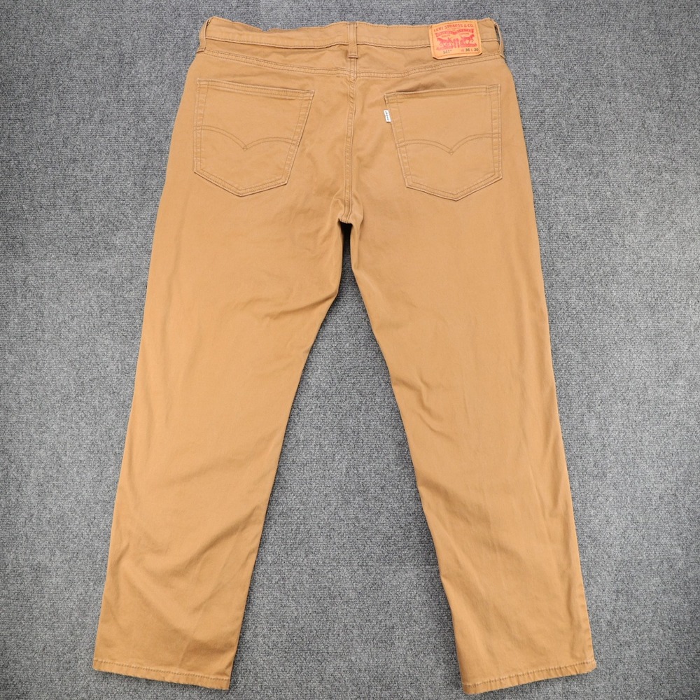 Levi's 541 Mens Athletic Taper Stretch Pants Brown 36x30 (Fits 36x29) - Picture 1 of 8